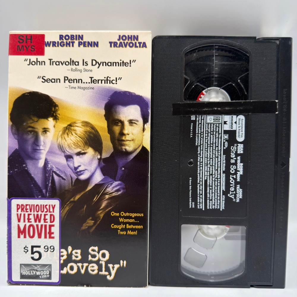 She's So Lovely VHS 1997 Sean Penn Robin Wright John Travolta Miramax Movie